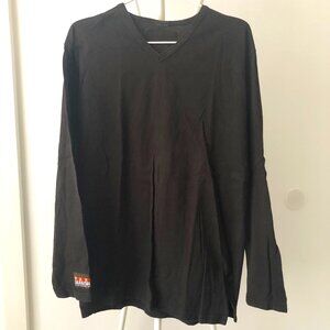 VINTAGE PARIS PREMIERE LS BLACK V-NECK T-SHIRT MEN’S SIZE L NWOT